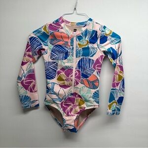 TEA Floral Girls Swimwear - Multicolor one piece size 8